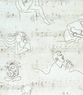 کاغذ دیواری طرح موسیقی تینیج دکوراسیون قلعه کاغذ دیواری