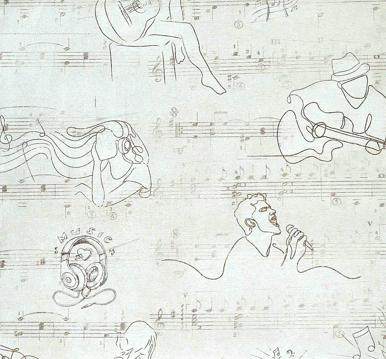 کاغذ دیواری طرح موسیقی تینیج دکوراسیون قلعه کاغذ دیواری