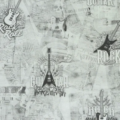 کاغذ دیواری طرح گیتار تینیج دکوراسیون قلعه کاغذ دیواری