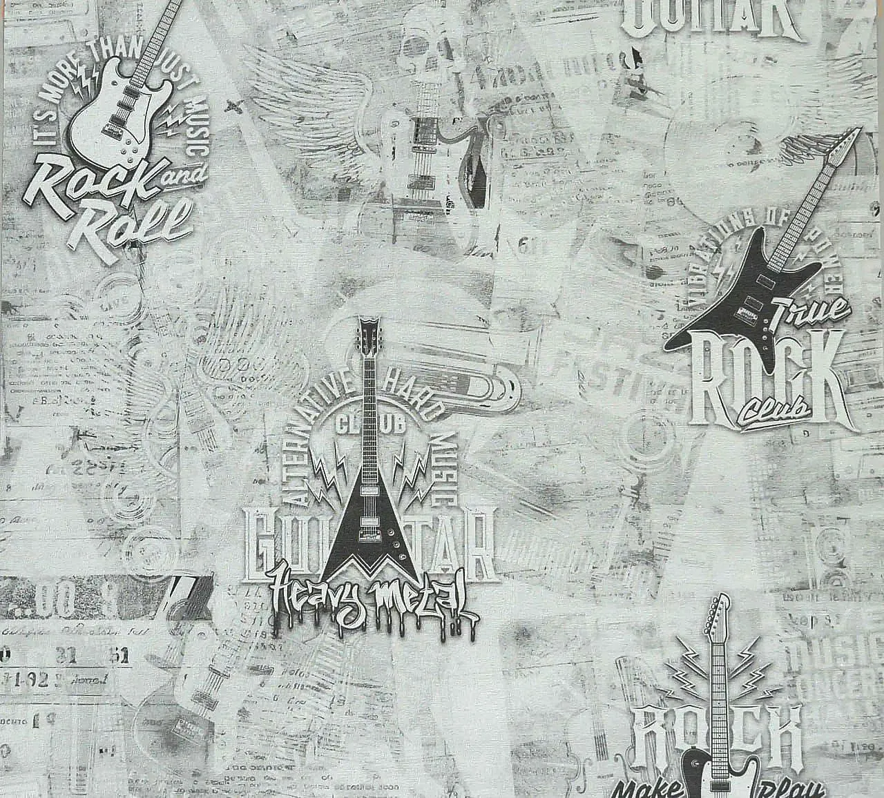 کاغذ دیواری طرح گیتار تینیج دکوراسیون قلعه کاغذ دیواری