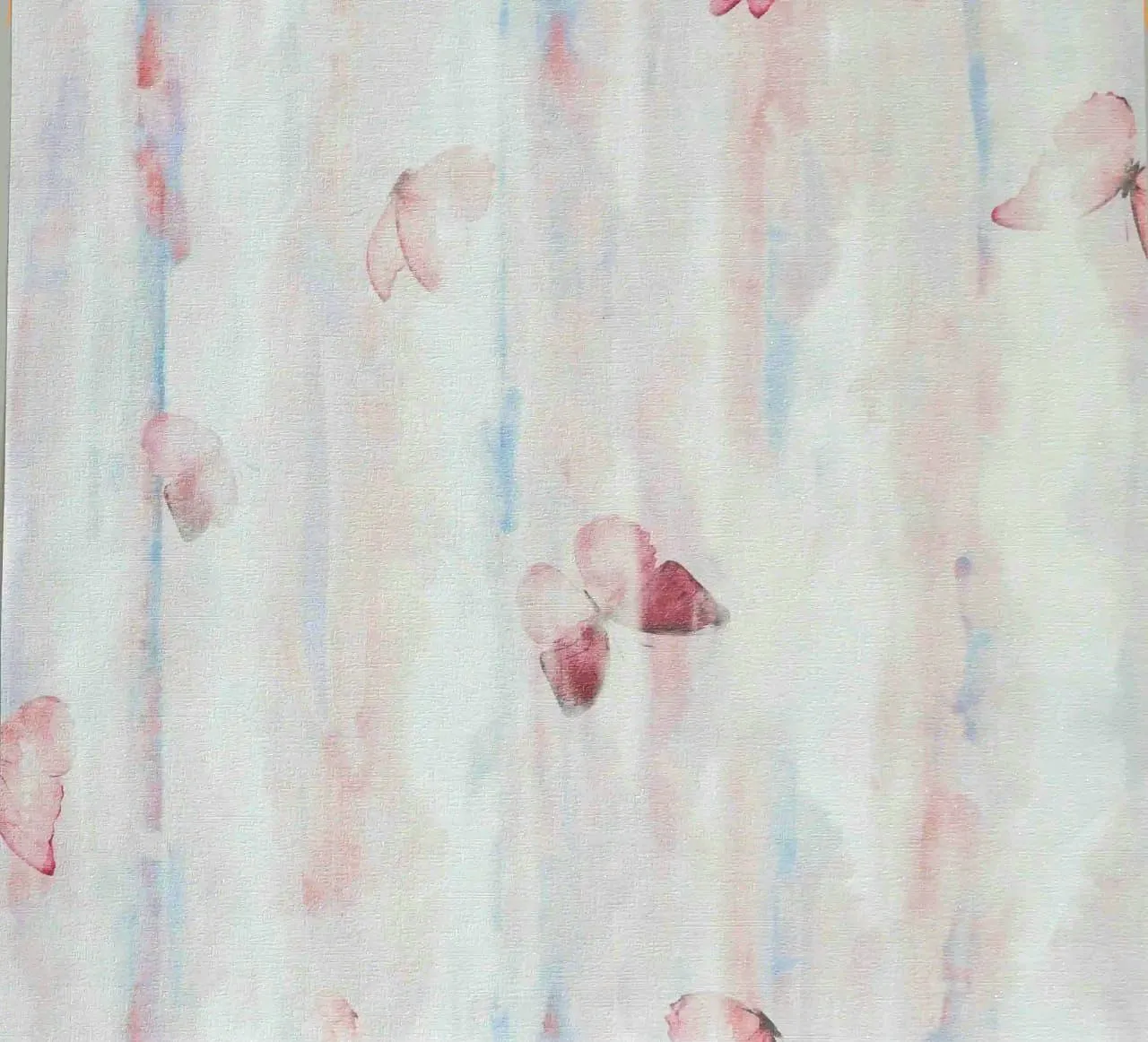 کاغذ دیواری پروانه صورتی تینیج دکوراسیون قلعه کاغذ دیواری