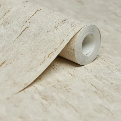 کاغذ دیواری پتینه رگه دار بژ مون دکوراسیون قلعه کاغذ دیواری