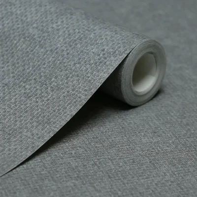 کاغذ دیواری ساده بافت دار خاکستری مون دکوراسیون قلعه کاغذ دیواری