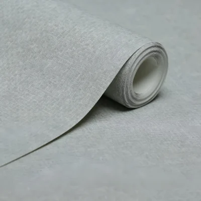 کاغذ دیواری ساده بافت دار طوسی روشن مون دکوراسیون قلعه کاغذ دیواری