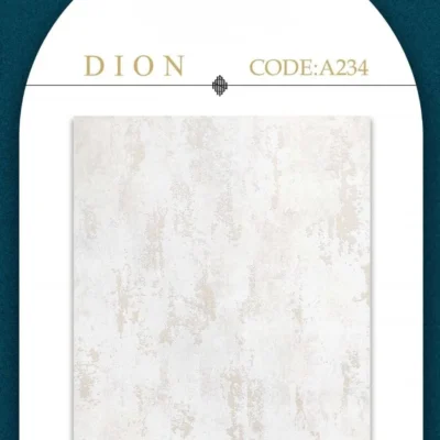 کاغذ دیواری برجسته پتینه سفید طلایی دایون دکوراسیون قلعه کاغذ دیواری