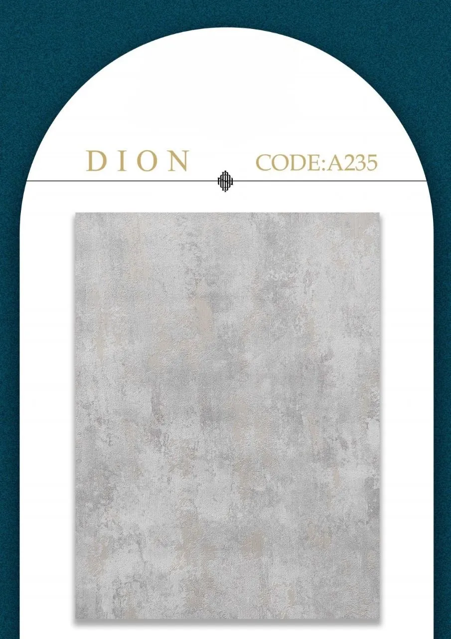 کاغذ دیواری برجسته پتینه سفید طوسی بژ دایون دکوراسیون قلعه کاغذ دیواری