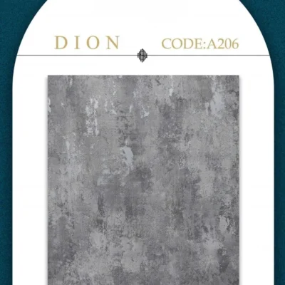 کاغذ دیواری برجسته پتینه طوسی دایون دکوراسیون قلعه کاغذ دیواری