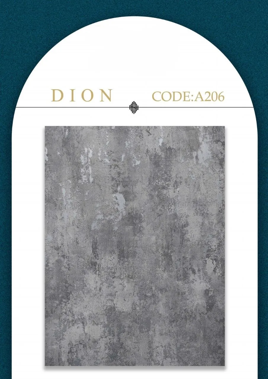 کاغذ دیواری برجسته پتینه طوسی دایون دکوراسیون قلعه کاغذ دیواری