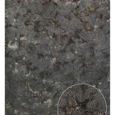 کاغذ دیواری پتینه مشکی طلایی باروک ست دکوراسیون قلعه کاغذ دیواری