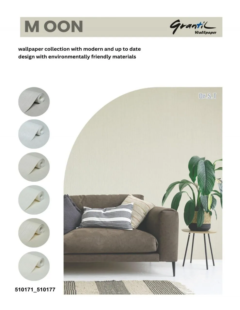 کاغذ دیواری ساده راه راه ملایم مون دکوراسیون قلعه کاغذ دیواری