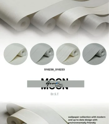 کاغذ دیواری ساده سفید طوسی مون دکوراسیون قلعه کاغذ دیواری