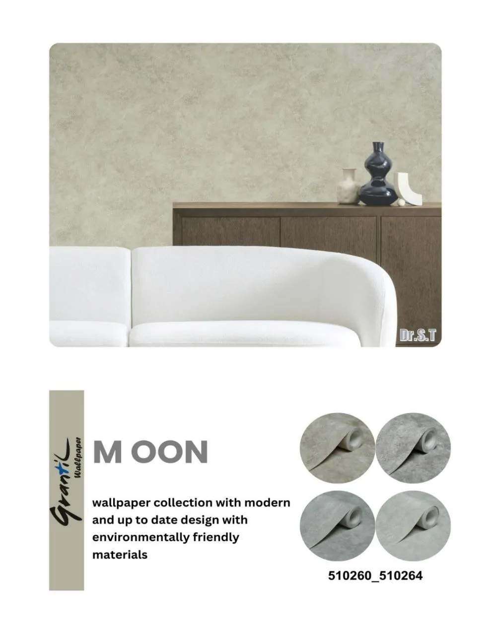 کاغذ دیواری پتینه زیتونی مون دکوراسیون قلعه کاغذ دیواری