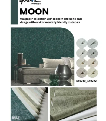 کاغذ دیواری ساده سبز جنگلی مون دکوراسیون قلعه کاغذ دیواری