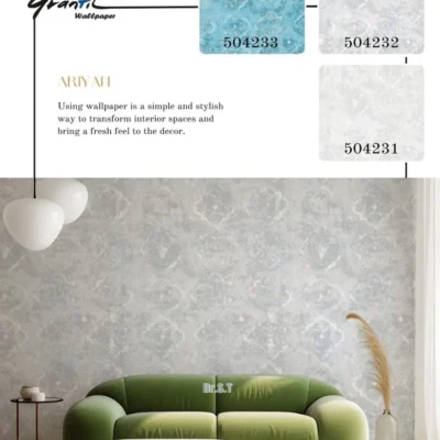 کاغذ دیواری داماسک مدرن آریان دکوراسیون قلعه کاغذ دیواری