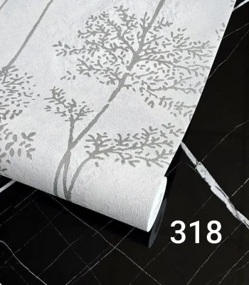 کاغذ دیواری حراجی طرح درخت نقره ای دکوراسیون قلعه کاغذ دیواری