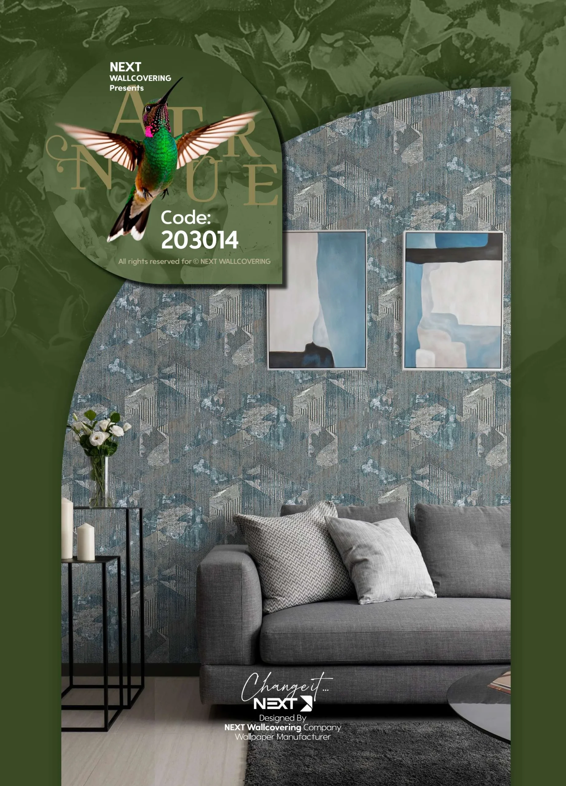 کاغذ دیواری طرح هندسی نیچر 1 دکوراسیون قلعه کاغذ دیواری