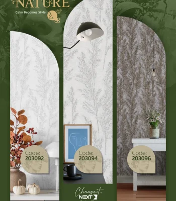 کاغذ دیواری طرح خوشه ای نیچر 1 دکوراسیون قلعه کاغذ دیواری