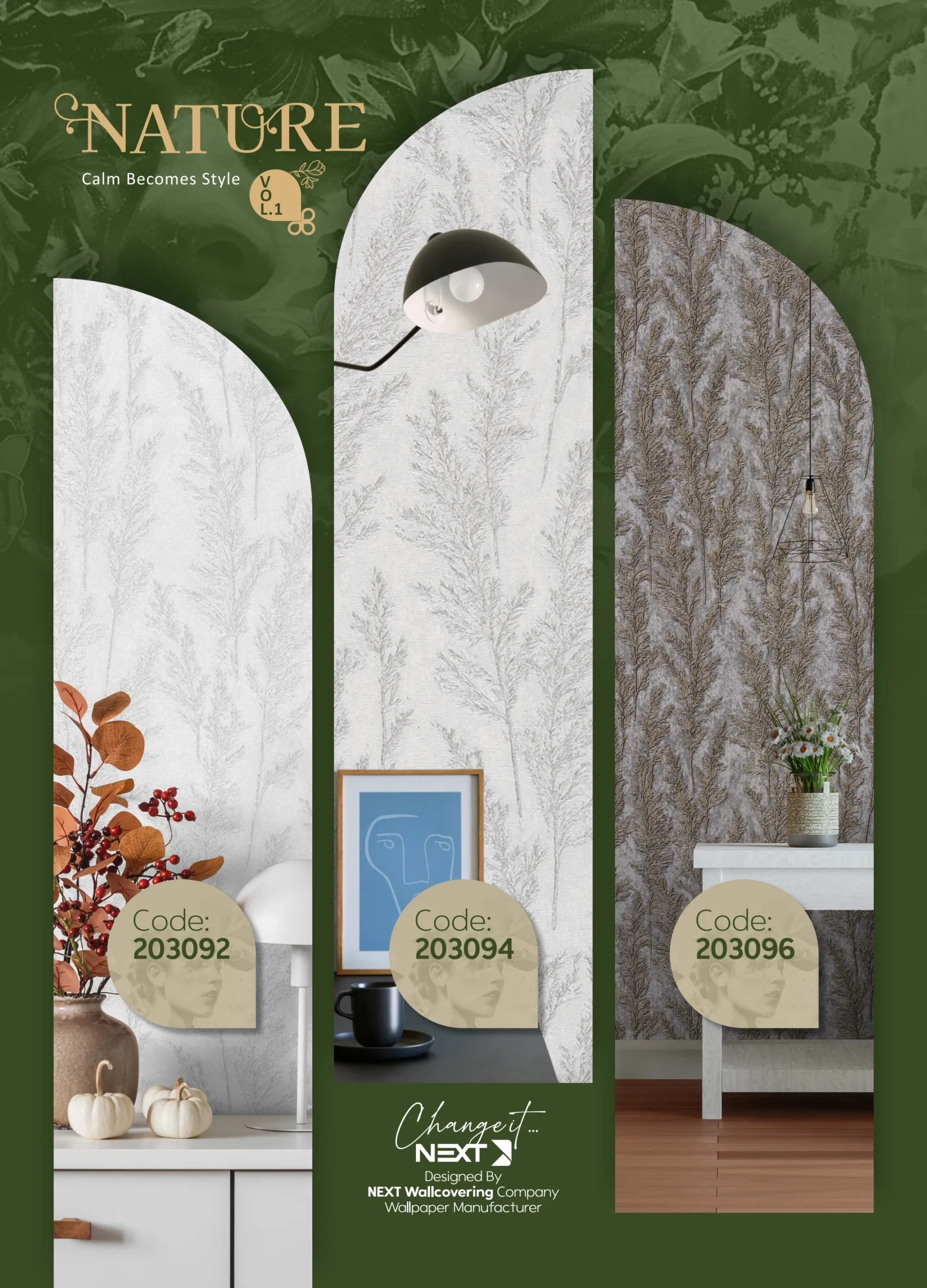 کاغذ دیواری طرح خوشه ای نیچر 1 دکوراسیون قلعه کاغذ دیواری