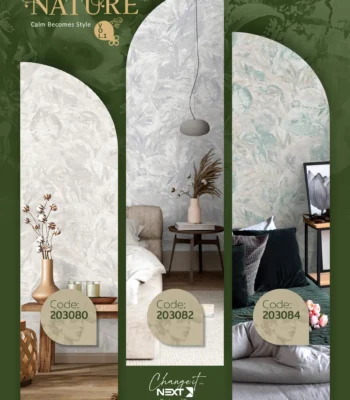 کاغذ دیواری طرح برگ نیچر 1 دکوراسیون قلعه کاغذ دیواری