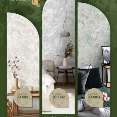 کاغذ دیواری طرح برگ نیچر 1 دکوراسیون قلعه کاغذ دیواری
