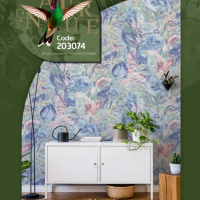 کاغذ دیواری طرح برگ نیچر 1 دکوراسیون قلعه کاغذ دیواری