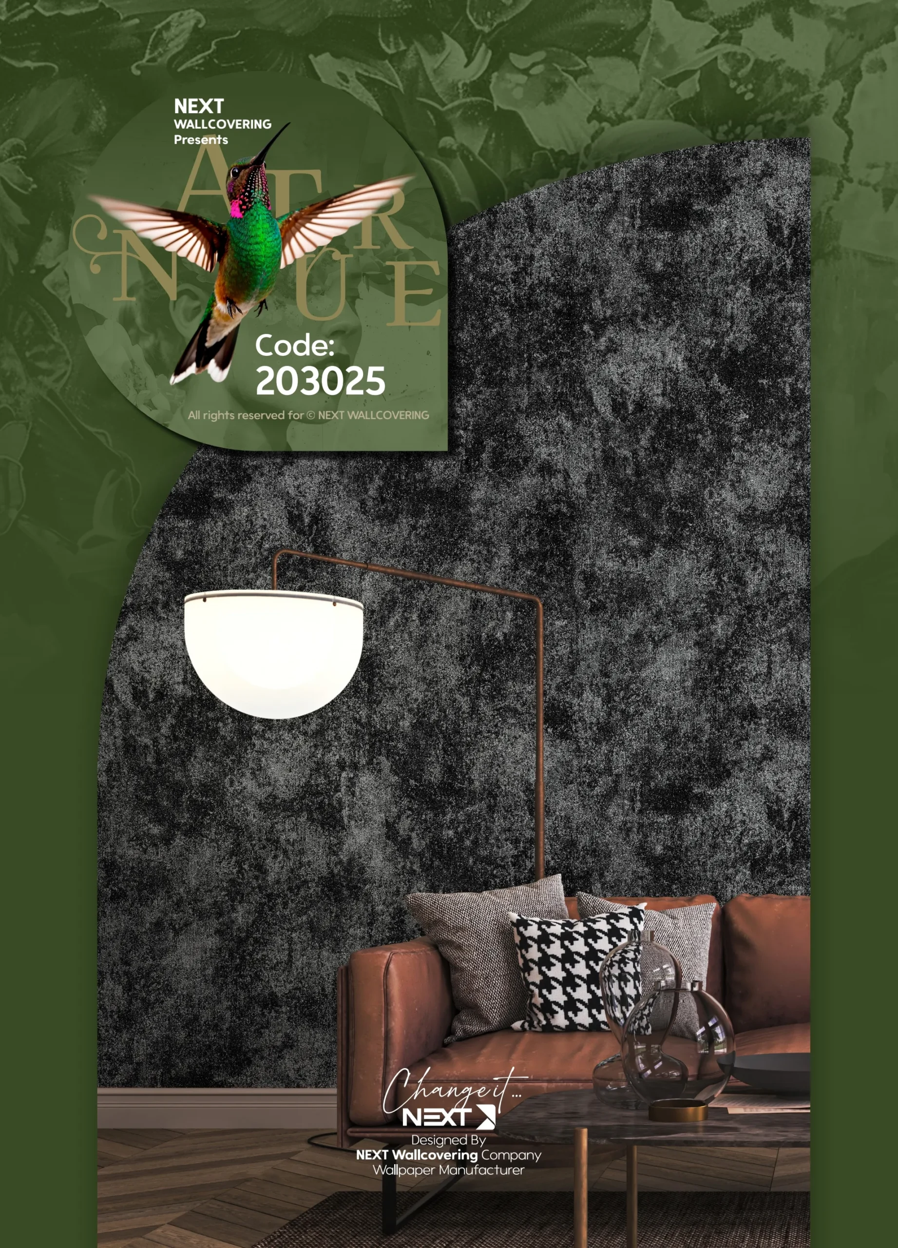 کاغذ دیواری طرح پتینه مشکی نیچر 1 دکوراسیون قلعه کاغذ دیواری