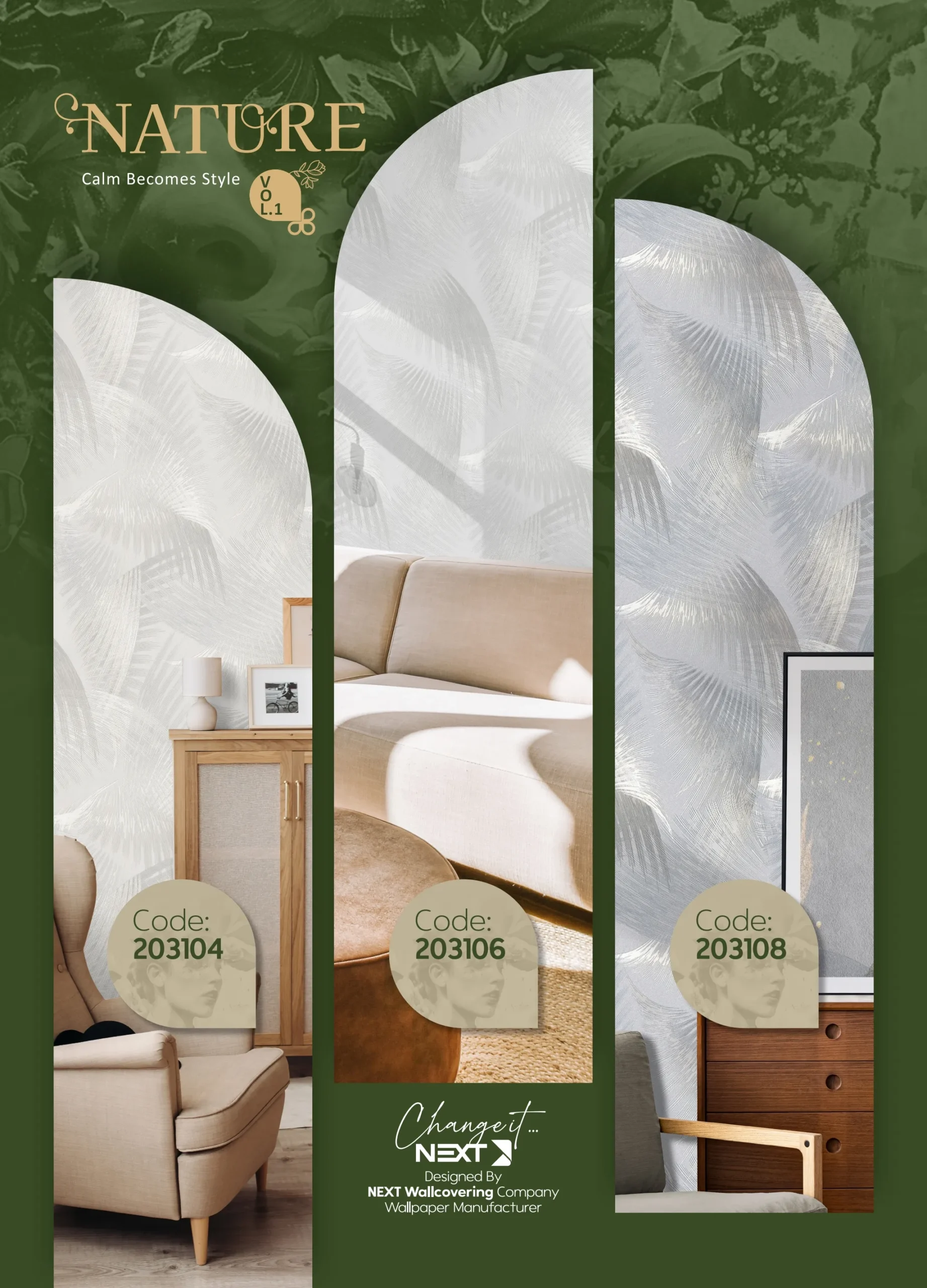 کاغذ دیواری برگ سه بعدی نیچر 1 دکوراسیون قلعه کاغذ دیواری