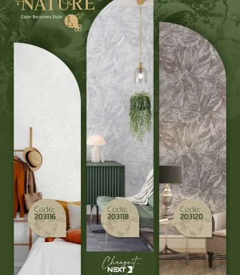 کاغذ دیواری طرح برگ نیچر 1 دکوراسیون قلعه کاغذ دیواری