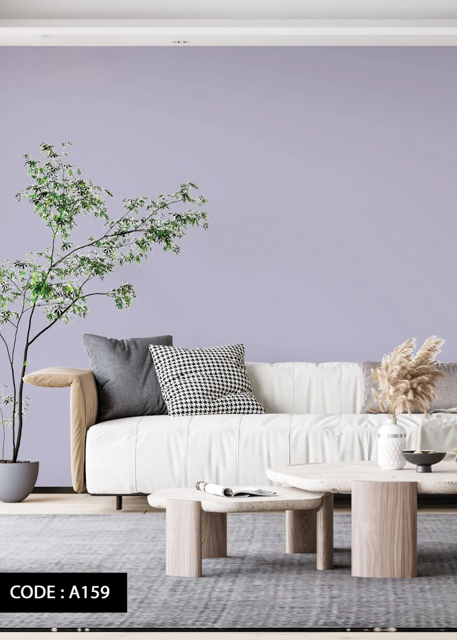 کاغذ دیواری ساده طوسی یاسی مات M&M کاغذ دیواری ساده طوسی یاسی مات M&M دکوراسیون قلعه کاغذ دیواری