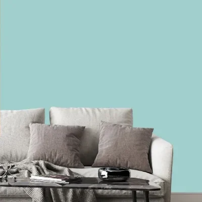 کاغذ دیواری ساده آبی پودری مات M&M دکوراسیون قلعه کاغذ دیواری