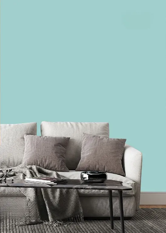 کاغذ دیواری ساده آبی پودری مات M&M دکوراسیون قلعه کاغذ دیواری