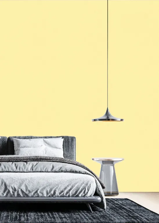 کاغذ دیواری ساده زرد لیمویی مات M&M دکوراسیون قلعه کاغذ دیواری