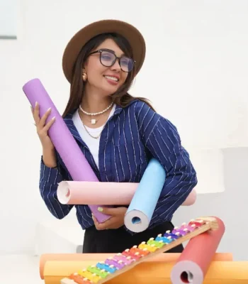 کاغذ دیواری ساده رنگی مات M&M دکوراسیون قلعه کاغذ دیواری