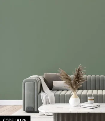 کاغذ دیواری ساده سبز کاهویی مات M&M دکوراسیون قلعه کاغذ دیواری