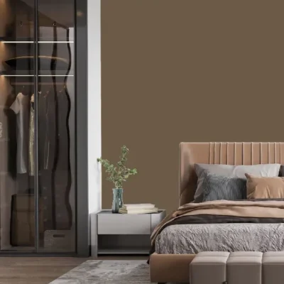 کاغذ دیواری ساده نسکافه ای مات M&M دکوراسیون قلعه کاغذ دیواری