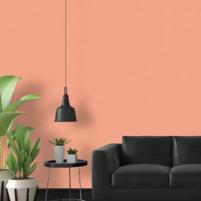 کاغذ دیواری ساده هلویی مات M&M دکوراسیون قلعه کاغذ دیواری