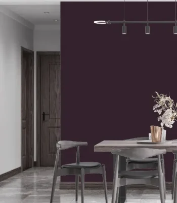 کاغذ دیواری ساده بادمجانی مات M&M دکوراسیون قلعه کاغذ دیواری