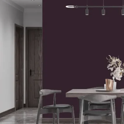 کاغذ دیواری ساده بادمجانی مات M&M دکوراسیون قلعه کاغذ دیواری