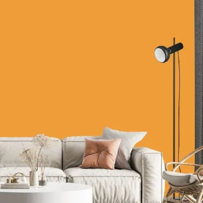 کاغذ دیواری ساده نارنجی مات M&M دکوراسیون قلعه کاغذ دیواری