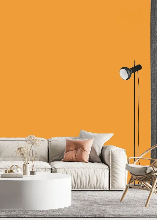 کاغذ دیواری ساده نارنجی مات M&M دکوراسیون قلعه کاغذ دیواری